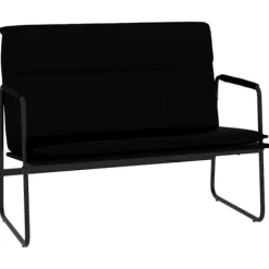 vidaXL Balkongmöbler>Bänk svart 100x64x80 cm konstläder