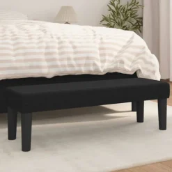 vidaXL Pallar>Bänk svart 100x30x30 cm tyg