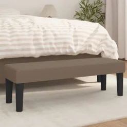 vidaXL Balkongmöbler>Bänk taupe 100x30x30 cm tyg