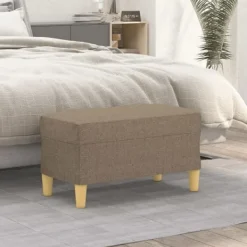 vidaXL Sittpuffar>Bänk taupe 70x35x41 cm tyg