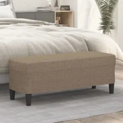 vidaXL Balkongmöbler>Bänk taupe 100x35x41 cm tyg