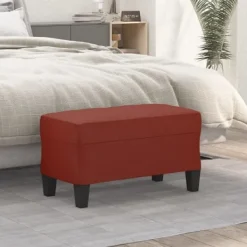 vidaXL Pallar>Bänk vinröd 70x35x41 cm konstläder