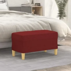 vidaXL Sittpuffar>Bänk vinröd 70x35x41 cm tyg