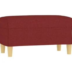 vidaXL Sittpuffar>Bänk vinröd 70x35x41 cm tyg