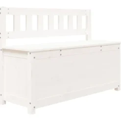 vidaXL Balkongmöbler>Bänk vit 110x41x76,5 cm massiv furu