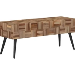 vidaXL Balkongmöbler>Bänk 110x35x45 cm massiv återvunnen teak