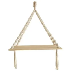 Hyllor>Bohemisk Väggdekoration Hängande Hylla Handgjord Tapet Bomullsrep Hyllplan Växtställ Heminredning