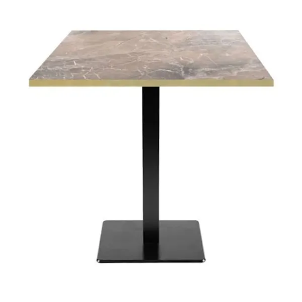 Matbord>Bord 70 x 70 cm - Milano modell grekisk marmor med mässingskanter