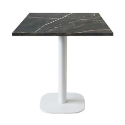 Matbord>Bord 70 x 70 cm - Modell Round fot vit marmor tamas