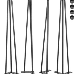 Småbord>Bordsben - 4 st - 18" / 45,7 cm - VEVOR - Möbelben med 3 stavar