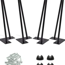 Matbord>Bordsben 4 tum Set om 4, DIY Möbel Metallbordsben Perfekt för KLB