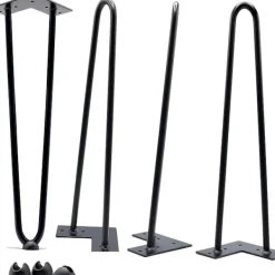 Matbord>Bordsben 4 tum Set om 4, DIY Möbel Metallbordsben Perfekt för KLB