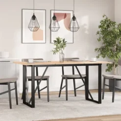 vidaXL Matbord>Bordsben för matbord O-ram 120x60x73 cm stål