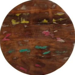 vidaXL Småbord>Bordsskiva Ø 50x1,5 cm rund massivt återvunnet trä