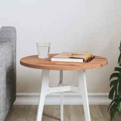 vidaXL Småbord>Bordsskiva Ø40x1,5 cm rund massivt bokträ