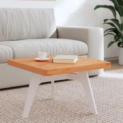 vidaXL Soffbord>Bordsskiva 60x60x4 cm fyrkantig massivt bokträ