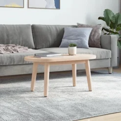 vidaXL Småbord>Bordsskiva 60x30x2,5 cm massivt trä furu oval