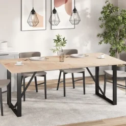 vidaXL Matbord>Bordsskivor 4 st 100x50x2,5 cm rektangulär massiv furu