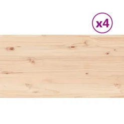 vidaXL Matbord>Bordsskivor 4 st 90x45x1,7 cm rektangulär massiv furu