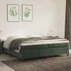vidaXL Sängar>Boxspring-sängram mörkgrön 200x200 cm sammet