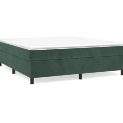 vidaXL Sängar>Boxspring-sängram mörkgrön 200x200 cm sammet