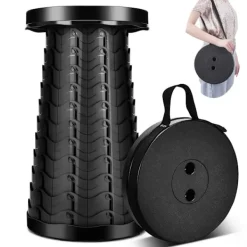 Pallar>Bärande 136 kg, portabel teleskopisk hopfällbar pall, plastköstol för tunnelbana och utomhusfiske med väska