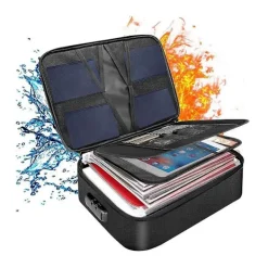 Kistor & Koffertar>Brandsäker Vattentät Säkerhetsväska med Blixtlås, Flamskyddande Pengar Vattentät Dokumentväska Dokument Kontanter