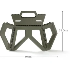 Pallar>Bärbar hopfällbar pall för utomhusbruk Camping Fiske Stol Hög belastning Förstärkt PP Plast Triangel Pall, Svart