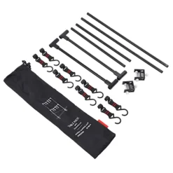 Balkongmöbler>Bärbar Utomhus Skrivbordshylla Multifunktionell Lättvikt Justerbara Förvaringskrokar