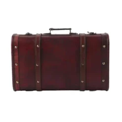 Kistor & Koffertar>Bärbar vintage dekorativ resväska i trä Antik träväska fotografering rekvisita hantverksdekoration