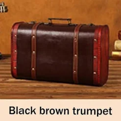 Kistor & Koffertar>Bärbar Vintage Dekorativ Träväska Antik Trälåda Fotorekvisita Hantverksdekoration Trälåda Ornament