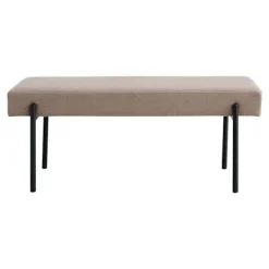 HOUSE NORDIC Balkongmöbler>Brun bänk med svarta ben 100 x 36 x 42,5 cm