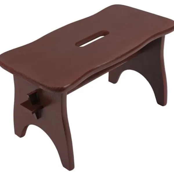 CREATIVE DECO Pallar>t massivt trä fotstöd - - 38 x 19 x 21 cm - Omonterad