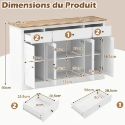 COSTWAY Sideboards><noscript><img width=