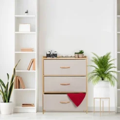 Northix Byråer>Bureau i bambu 3 lådor