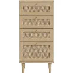 AUCUNE Byråer>Byrå - CALASETTEA - 4 lådor - Ekdekor - 50,4 x 41,4 x 108,8 cm