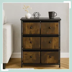 Northix Byråer>Byrå med 6 tygfack