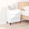 vidaXL Sängar>Byrå vit 60x35x70 cm konstruerat trä