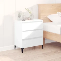 vidaXL Sängar>Byrå vit 60x35x70 cm konstruerat trä