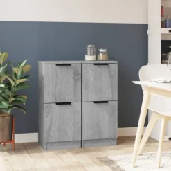 vidaXL Skåp>Byråer 2 st grå sonoma 30x30x70 cm konstruerat trä