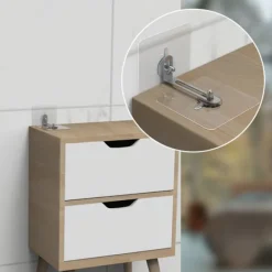 Hyllor>【ca】6 st möbelväggsfästen utan borrning Väggmonterade anti-tipp möbler med säkerhetssats Fixera hyllan på väggen för att förhindra att möbler faller | Fyndiq