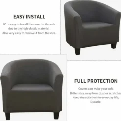 Stolar>[CA] Stretchbar fåtöljöverdrag, lätt att installera och tvätta, fåtöljöverdrag med armstöd Chesterfield fåtöljöverdrag för bänk bar vardagsrum möte