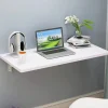 Kontorsmöbler>[CA] Väggmonterat Fällbart Bord Lövverksbord, Trä Fällbart Bord, Vägg (Vit)
