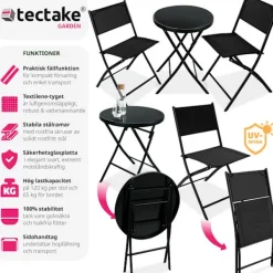 tectake Balkongmöbler>Caféset Düsseldorf
