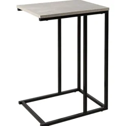 AKTIVE Småbord>C-formad sidobord - - 40x30x59 cm - Cementeffekt - Svart metallstruktur - Stöder upp till 5 kg