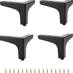 Soffor>10cm Metall Sofaben 4 st Moderna Möbelfötter Soffa Möbelhöjare Fötter Ben DIY Möbelersättningsfötter för TV-skåp Soffa Skåp, Svart