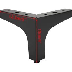 Soffor>10cm Metall Sofaben 4 st Moderna Möbelfötter Soffa Möbelhöjare Fötter Ben DIY Möbelersättningsfötter för TV-skåp Soffa Skåp, Svart