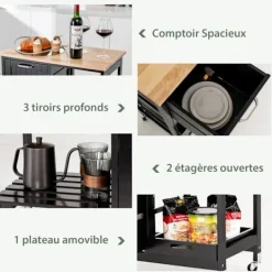 COSTWAY Köksö><noscript><img width=