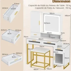 COSTWAY Sminkbord><noscript><img width=