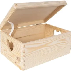 CREATIVE DECO Kistor & Koffertar>Träförvaringslåda 30x20x14cm - Träförvaringslåda - Köksförvaringslåda - Förvaringslåda med lock